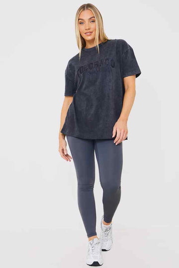 Colorado' Acid Wash Slogan T-Shirt